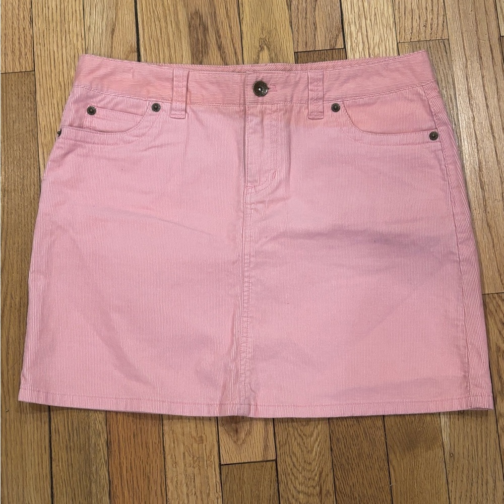 Vineyard Vines light pink corduroy mini skirt 2